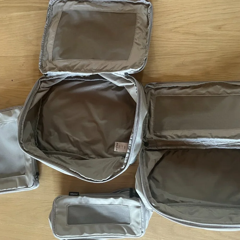 Monos Taupe Packing Cube Set - Travel Organizers